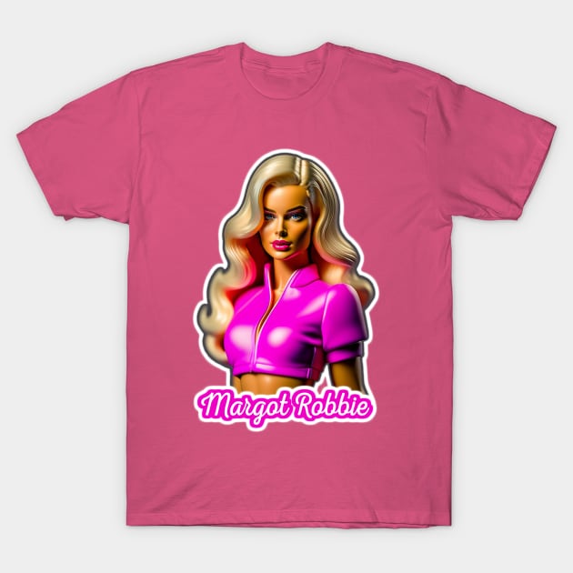 Margot Robbie-Barbie Style T-Shirt by Mr.PopArts